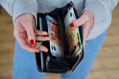 Foto: Offenen Brieftasche mit Geldscheinen